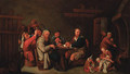 Peasants in a cottage interior - (after) David Ryckaert