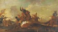 A cavalry skirmish - (after) Antonio Calza