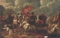 A cavalry skirmish between Christians and Turks - (after) Antonio Calza