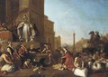 Joseph selling Corn - (after) Bartholomeus Breenbergh