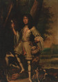 Portrait of a gentleman falconer - (after) Carel De Moor