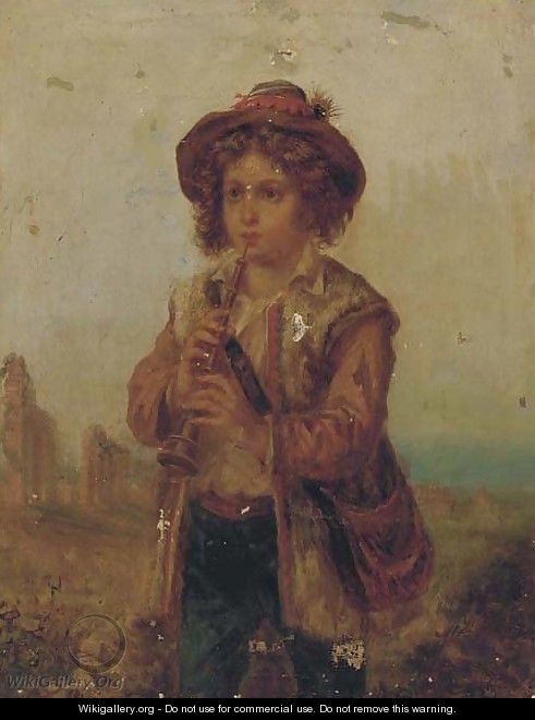 The young musician; and The young weaver - (after) Adriano Bonifazi