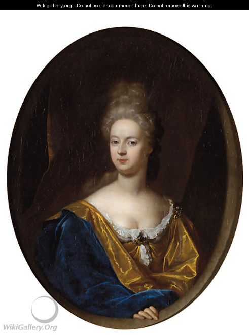 Portrait of a noblewoman - (after) Adriaen Van Der Werff