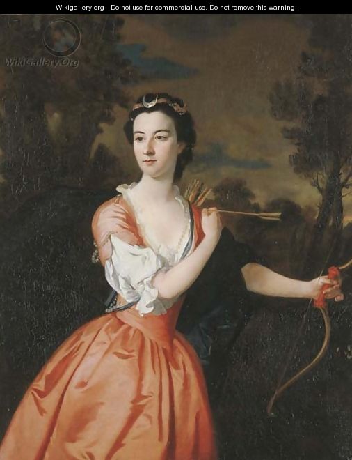 Portrait of Lady Frances Montague (d. 1788), as Diana - (after) Allan Ramsay