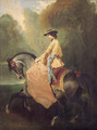An elegant lady on horseback - (after) Alfred Dedreux