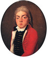 Portrait of a young Man, small half-length, in uniform - (after) Alexander Roslin
