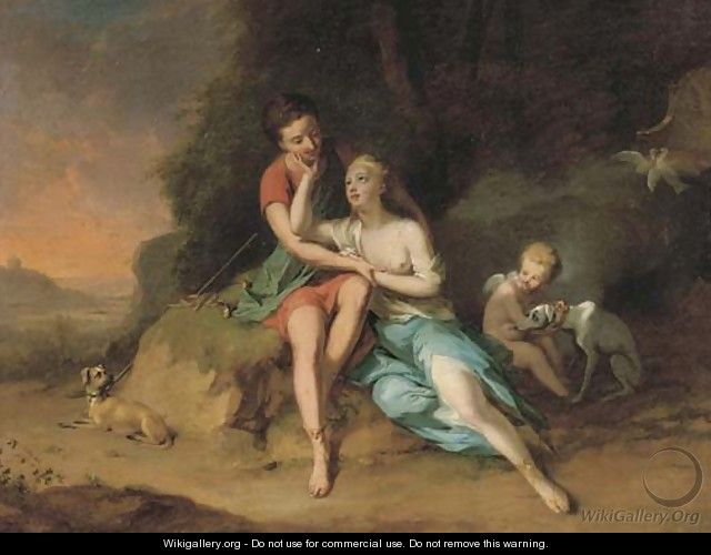 Venus and Adonis - (after) Anton Wilhelm Tischbein