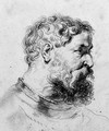 Head of a bearded soldier turned to the right, after Sir Peter Paul Rubens - (after) Watteau, Jean Antoine