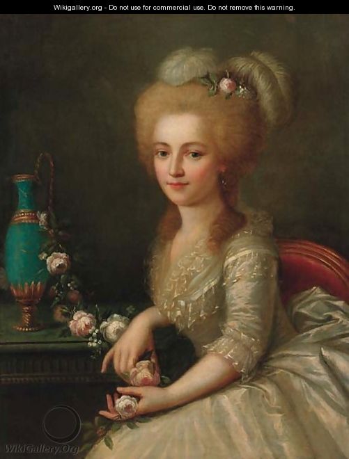 Portrait of a young lady 2 - (after) Antoine Vestier