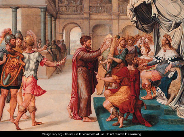 Saint Paul before Porcius Festus - (after) Antoine Caron