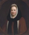 Portrait of a lady, bust-length, in widow's weeds, in a feigned oval - (after) Kneller, Sir Godfrey