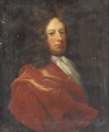 Portrait of a gentleman, half-length, in a red cloak - (after) Kneller, Sir Godfrey