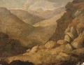 Figure in a Highland landscapecape - (after) Landseer, Sir Edwin