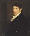 Portrait of a gentleman, half-length, in a black coat and white stock - (after) Lawrence, Sir Thomas