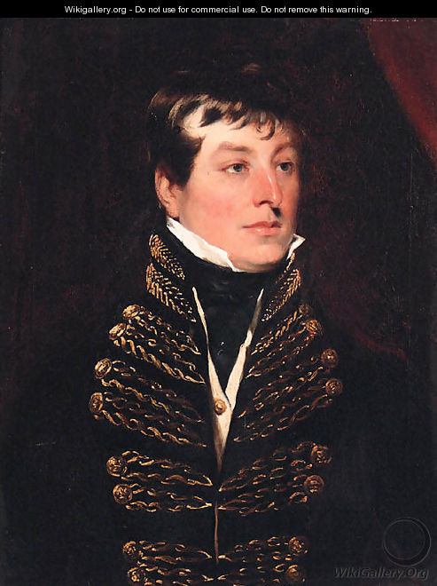 Portrait of an Officer, quarter-length, in uniform - (after) Lawrence, Sir Thomas