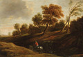 A wooded landscape with a peasant on a cart-horse - (after) Sir Peter Paul Rubens