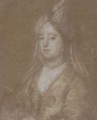 Portrait of a lady, half-length, in a turban headdress - (after) Sir Peter Lely