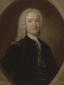 Portrait of William, Earl of Mansfield (1705-1793), Chief Justice of the King's bench, small half-length, in a black coat, feigned oval - (after) Thomas Hudson