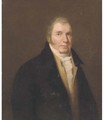 Portrait of a gentleman, half-length, wearing a black coat - (after) Thomas Hickey