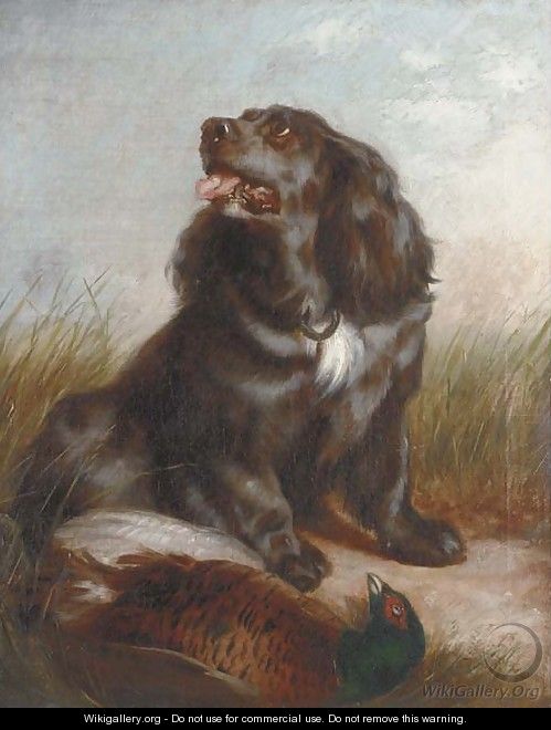Guarding the pheasant - (after) Richard Ansdell