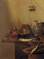 A kitchen still life with fish - (after) Reinier Or Reynier Coveyn Or Covyn