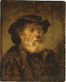 An old man in a hat - (after) Rembrandt Van Rijn