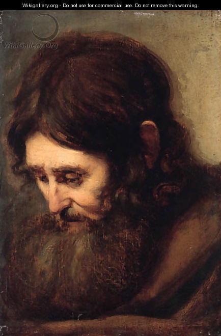 A bearded man, head-and-shoulders - (after) Rembrandt Van Rijn