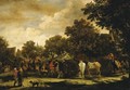 A horse fair in a village - (after) Salomon Rombouts