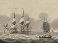 Frigates passing in the Channel - (after) Samuel Owen