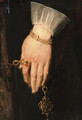 A lady's hand holding a chain, a fragment - (after) Dyck, Sir Anthony van