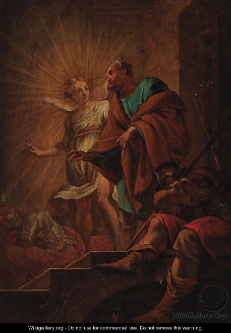 The Deliverance of Saint Peter - (after) Simon Vouet