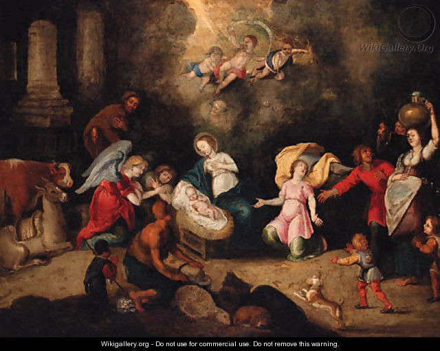 The Adoration of the Shepherds - (after) Simon De Vos