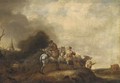 A landscape with travellers halted on a track - (after) Philips Wouwerman