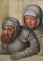 Two men in armour a fragment - (after) Pieter The Younger Brueghel