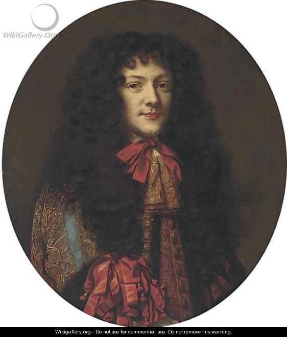Portrait of the Duke of Monmouth (1649-1685), bust-length, in an embroidered coat and cravat - (after) Mignard, Pierre II
