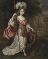 Portrait of Madame Lagley, daughter to Sir Thomas Whitemore, full-length, in a white and pink Roman dress - (after) Mignard, Pierre II