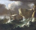 A storm at sea - (after) Pieter The Younger Mulier (Tampesta, Pietro)