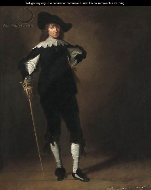 A Cavalier, standing small full length - (after) Pieter Codde