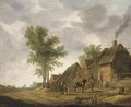 Travellers halting by a village inn - (after) Pieter De Neyn