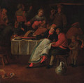 Peasants merrymaking in an inn - (after) Pieter De Bloot