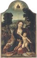 The Virgin and Child in an extensive river landscape - (after) Pieter Coecke Van Aelst