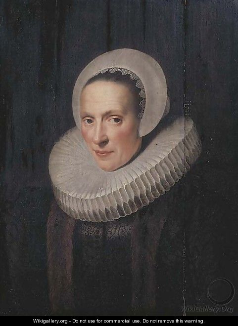 Portrait of Anna van Loon, nee Ruychaver (1573-1649) - (after) Michiel Jansz. Van Mierevelt