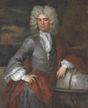 Portrait of an Admiral, three-quarter-length, in a blue coat with a red mantle - (after) Dahl, Michael