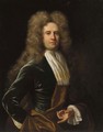 Portrait of a gentleman, three-quarter-length, in a blue coat and brown wrap - (after) Dahl, Michael