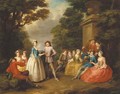 Elegant company in a garden - (after) Lancret, Nicolas