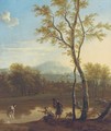 A wooded river landscape with an Arcadian scene - (after) Nicolaes Berchem