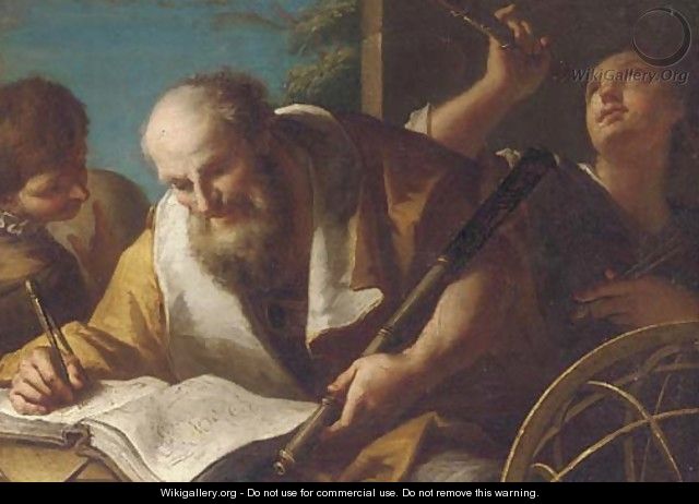 An astronomer with his assistants - (after) Nicola Grassi