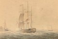 A frigate reefed down in heavy weather - (after) Nicholas Pocock