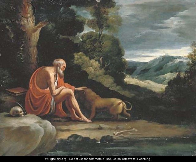 Saint Jerome in the Wilderness - (after) Paul Bril