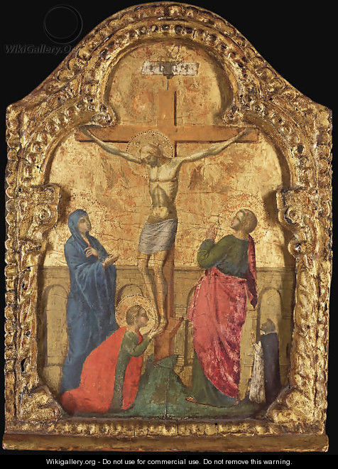 The Crucifixion with a Dominican friar - (after) Paolo Veneziano